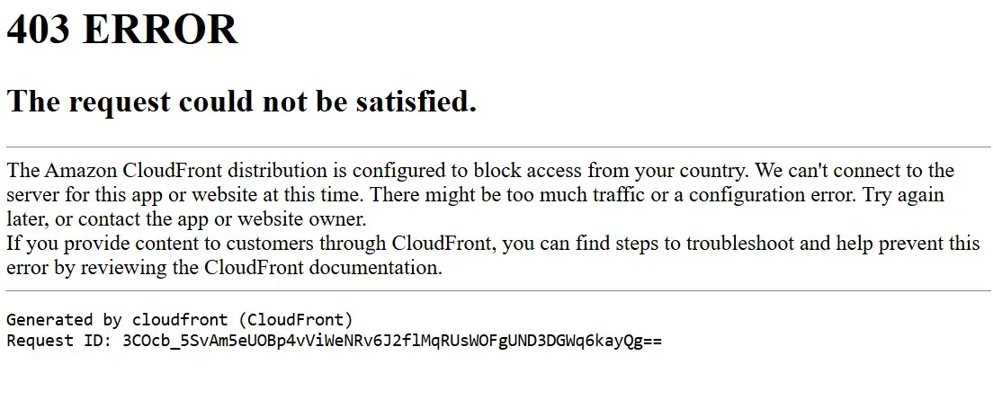 7Plus geo-blocked in USA