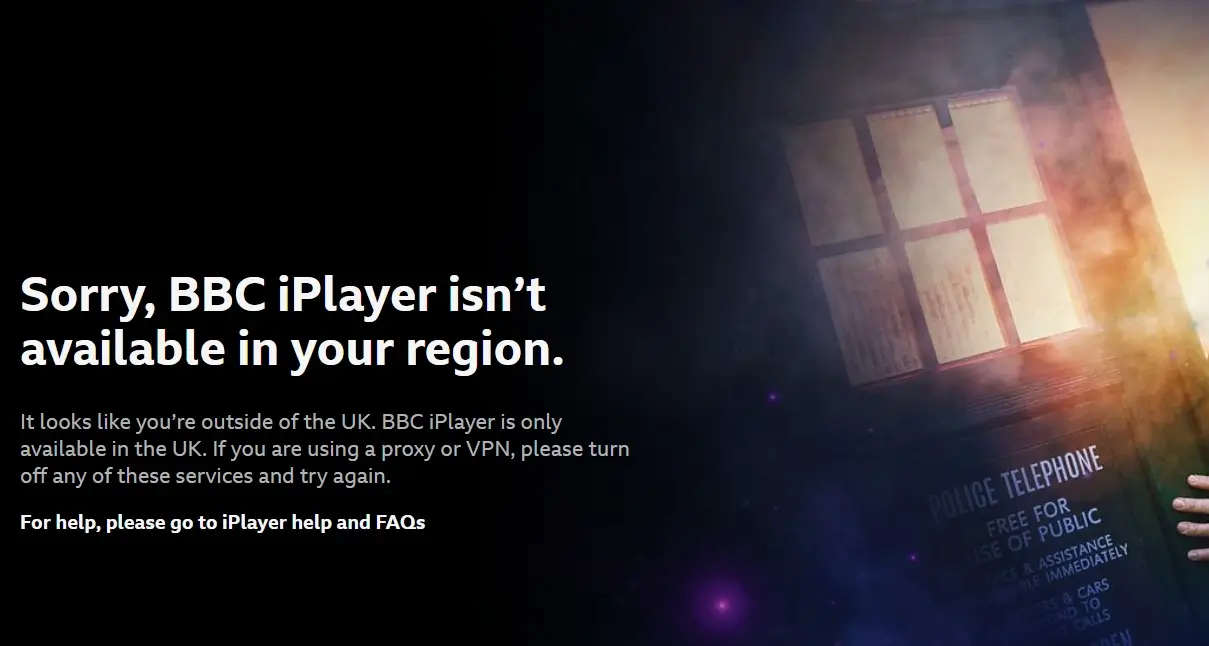 BBC iPlayer location error when access from Spain
