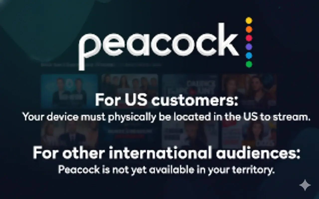 Peacock TV geo-location error in Philippines