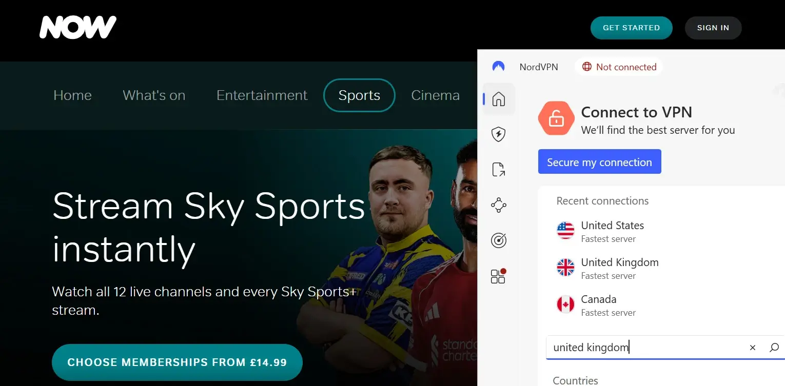 Sky Sports in Australia with NordVPN
