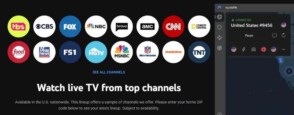 YouTube TV in Canada with NordVPN