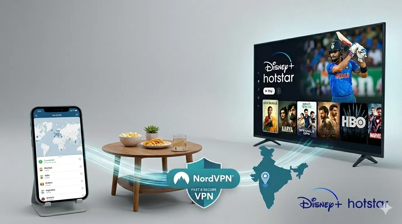 Hotstar in USA with NordVPN